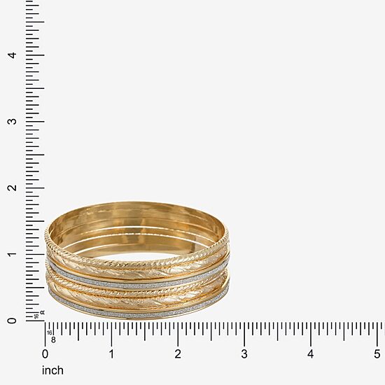Monet Jewelry Two Tone Bangle Womens 6-pc. Bracelet Set