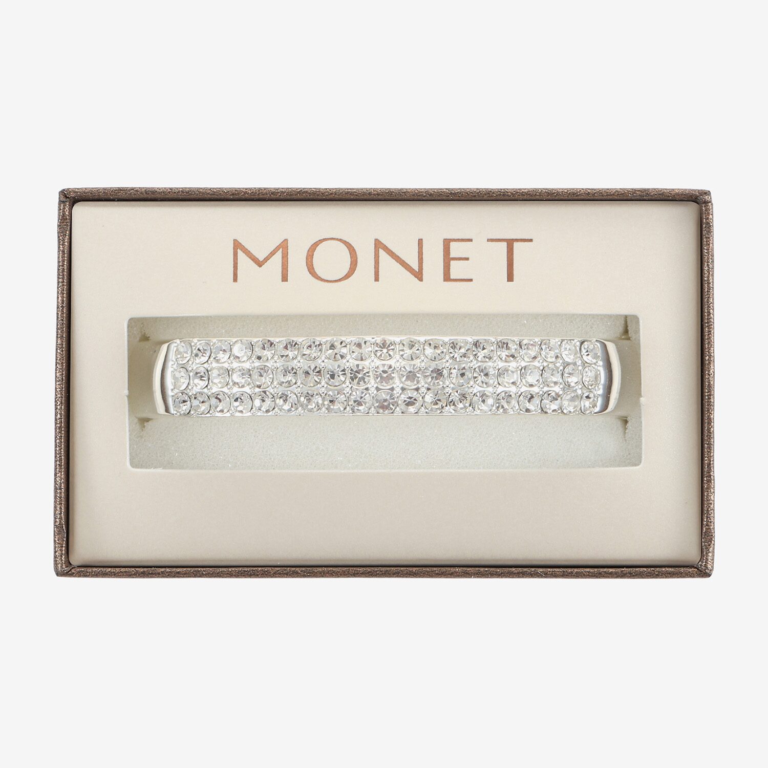 Monet Jewelry Gold Tone Womens Glass Bangle Bracelet
