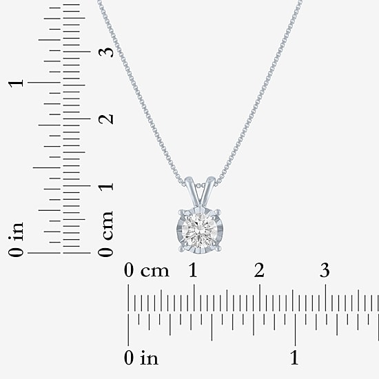 Si2-I1/G-H Womens 1/2 CT. T.W. Lab Grown White Diamond Sterling Silver 18 Inch Pendant Necklace
