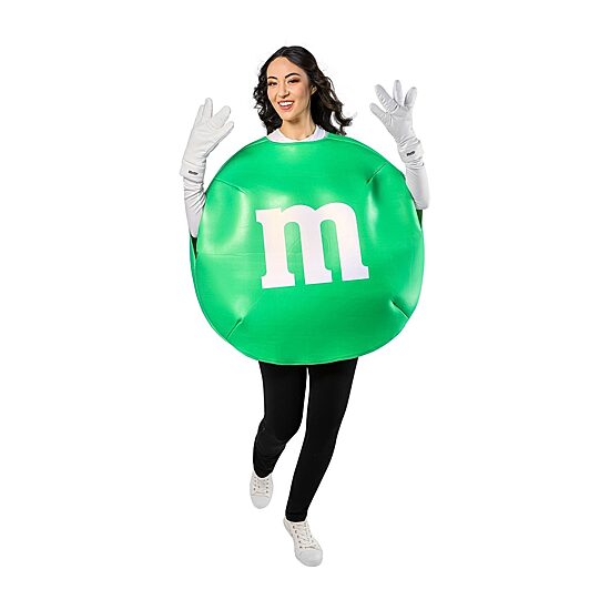 Unisex Adult Green M&M 3-pc. Costume