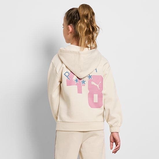 PUMA Big Kid Girls Long Sleeve Zipper Active Hoodie