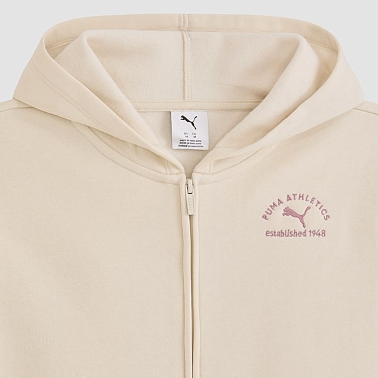 PUMA Big Kid Girls Long Sleeve Zipper Active Hoodie