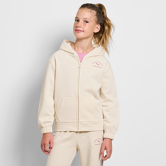 PUMA Big Kid Girls Long Sleeve Zipper Active Hoodie