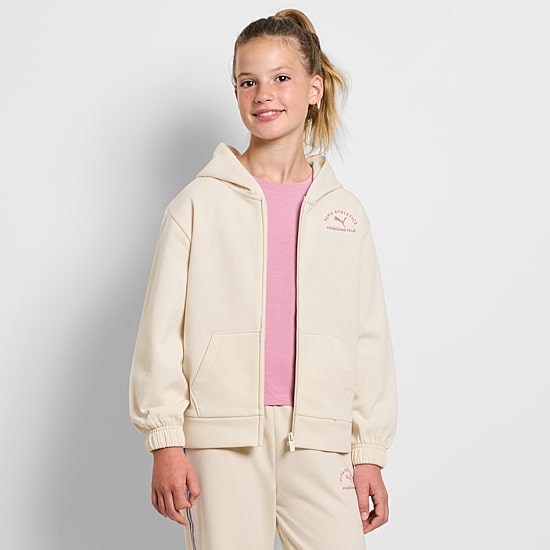 PUMA Big Kid Girls Long Sleeve Zipper Active Hoodie