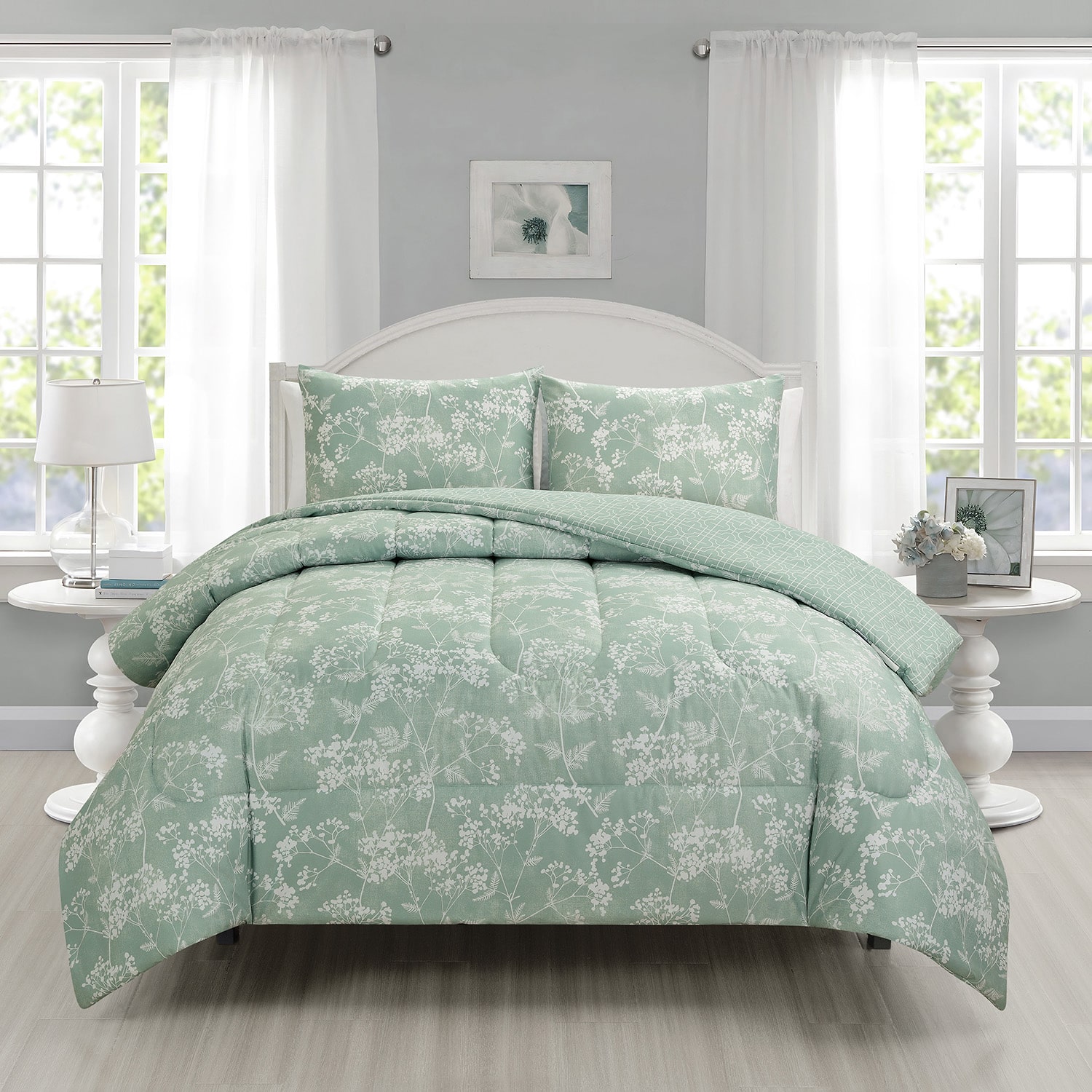 Richmond Park Drea 3-pc. Floral Reversible Midweight Comforter Set