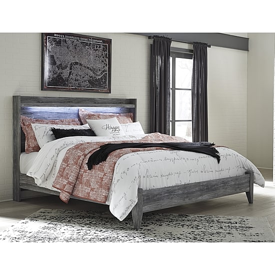 Signature Design by Ashley Baystorm Panel Bed in Dark Gray