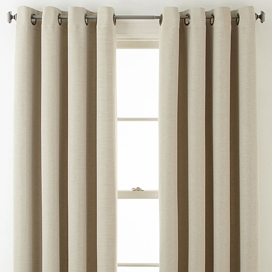 JCPenney Home Wallace Grommet Top Blackout Single Curtain Panel