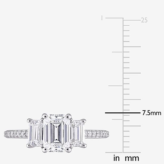Womens 1 3/4 CT. T.W. Lab Created White Moissanite 10K Gold Engagement Ring