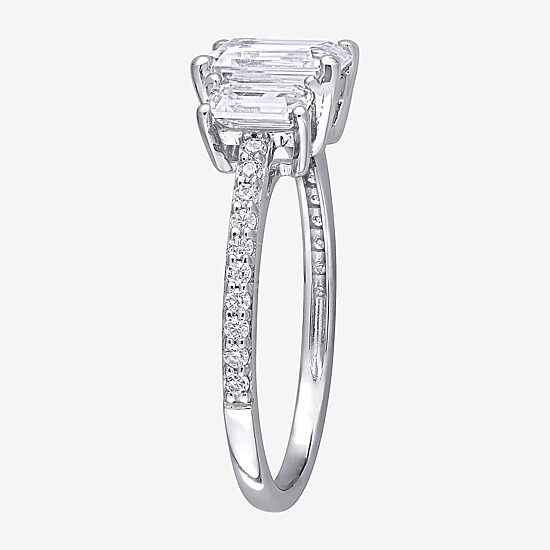 Womens 1 3/4 CT. T.W. Lab Created White Moissanite 10K Gold Engagement Ring
