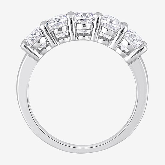 Womens 2MM 2 1/2 CT. T.W. Lab Created White Moissanite 10K Gold Eternity Band