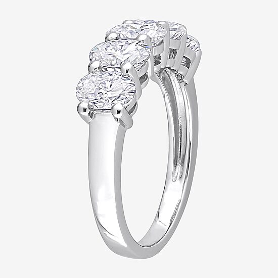 Womens 2MM 2 1/2 CT. T.W. Lab Created White Moissanite 10K Gold Eternity Band