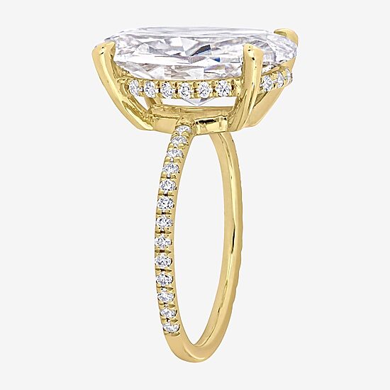 Womens 8 Ct.T.W. Lab Created White Moissanite 10K Gold Solitaire Engagement Ring