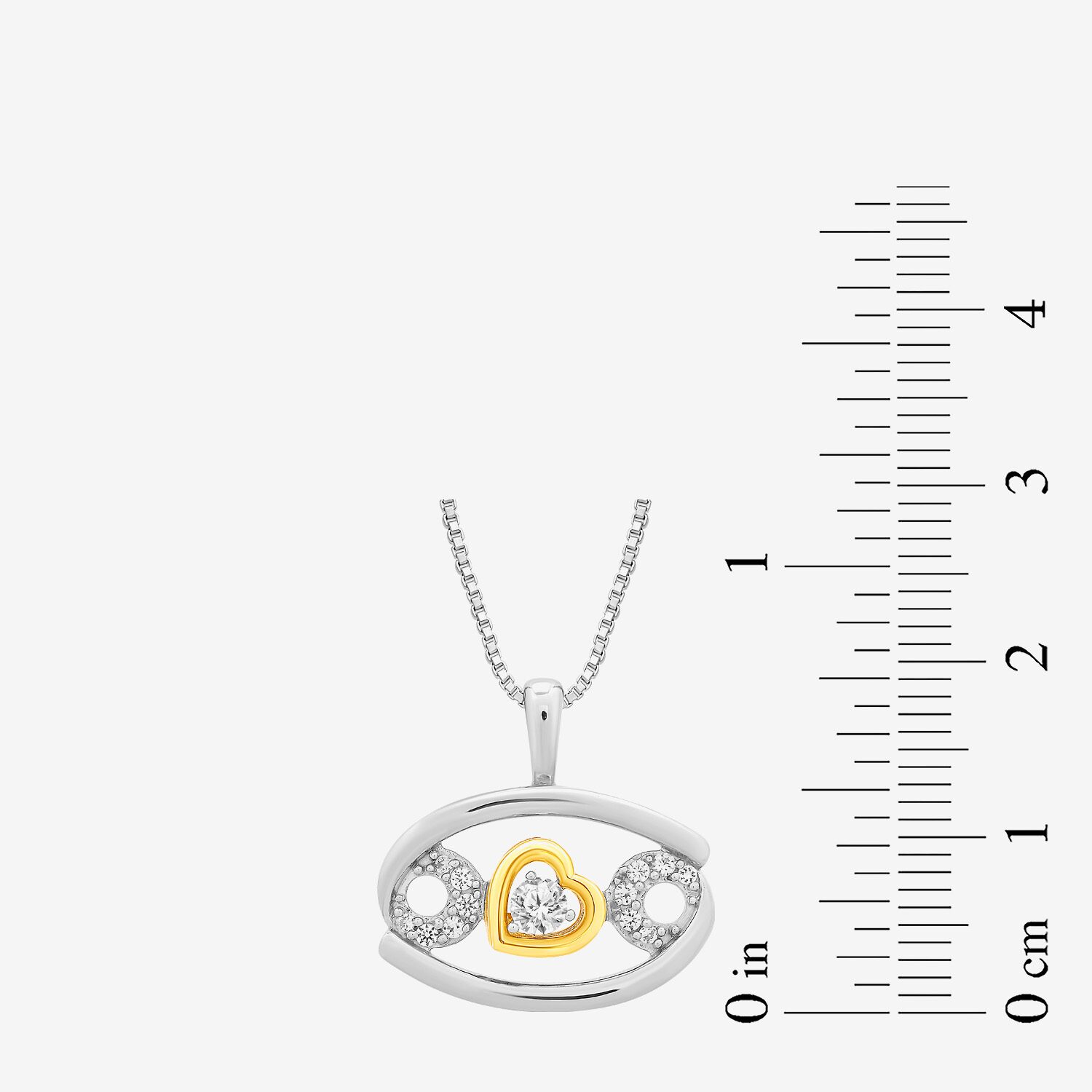 Womens Gemstone Zodiac Pendant Necklace Sterling Silver and 10K Gold