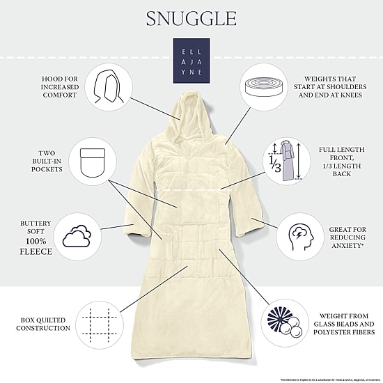 Ella Jayne Wearable Anti-Anxiety 10lb Weighted Snuggle Blanket