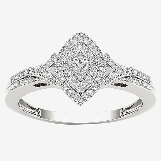 1/5 CT.T.W. Natural Round Diamond 10K Gold Engagement Ring