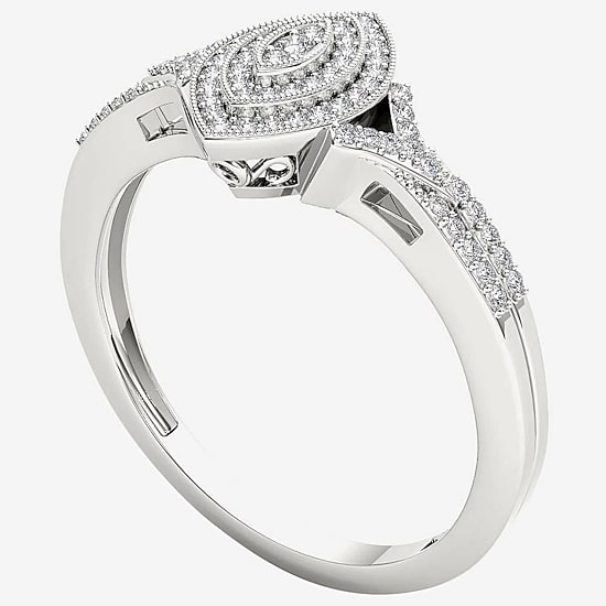 1/5 CT.T.W. Natural Round Diamond 10K Gold Engagement Ring