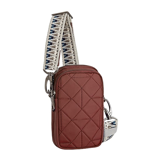 Travelon Boho Anti-Theft 2 Compartment Phone Crossbody