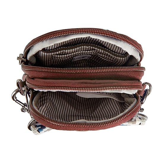 Travelon Boho Anti-Theft 2 Compartment Phone Crossbody