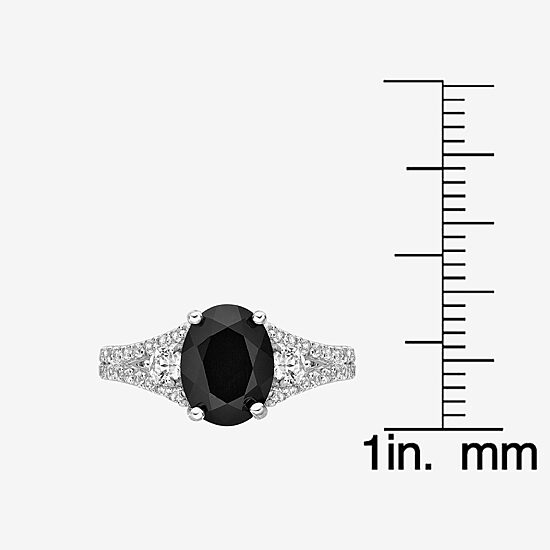 Womens Genuine Black Onyx Sterling Silver Cocktail Ring