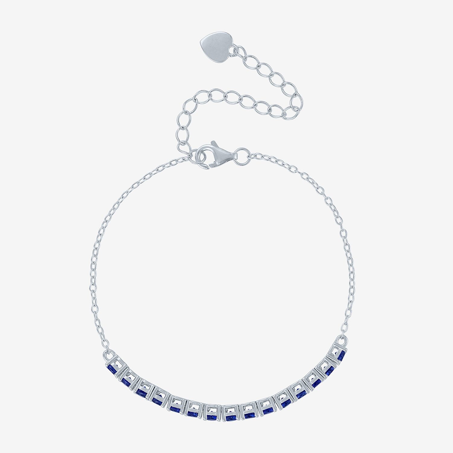 Gemstone Sterling Silver Tennis Bracelet
