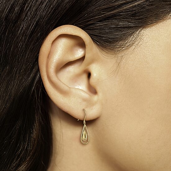 14K Gold Teardrop Earrings