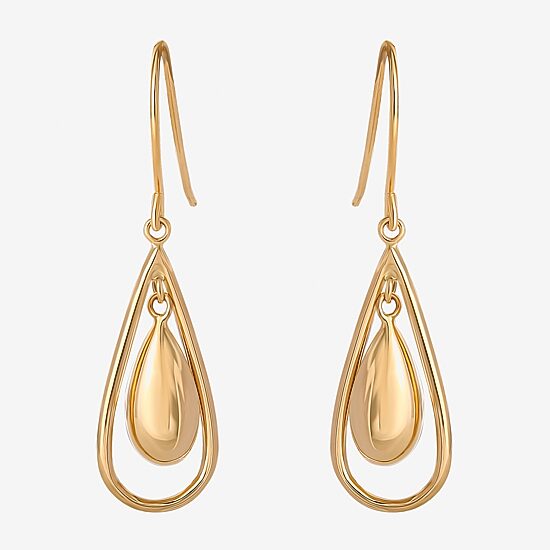 14K Gold Teardrop Earrings