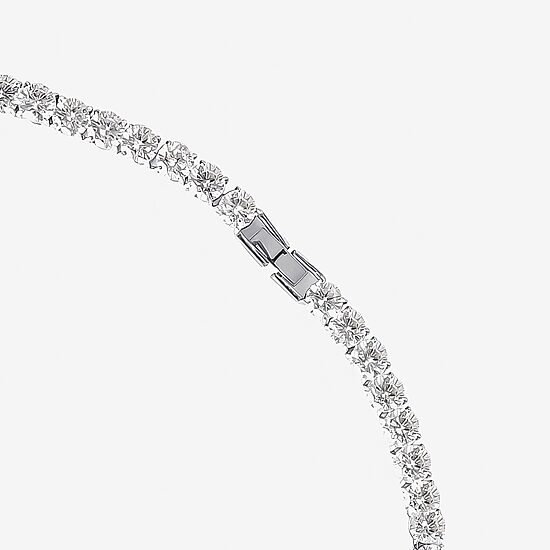 Shaquille O'Neal XLG™ Mens White Cubic Zirconia Stainless Steel 22 Inch Tennis Necklace