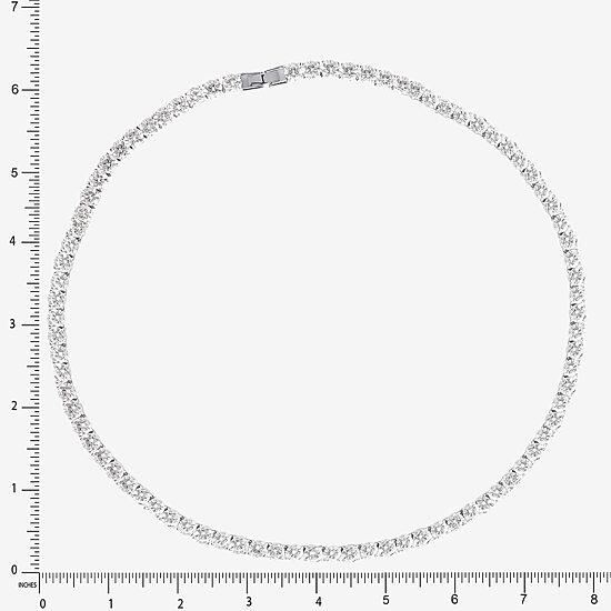 Shaquille O'Neal XLG™ Mens White Cubic Zirconia Stainless Steel 22 Inch Tennis Necklace