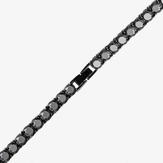 Shaquille O'Neal XLG™ Mens Black Cubic Zirconia Stainless Steel 22 Inch Tennis Necklace
