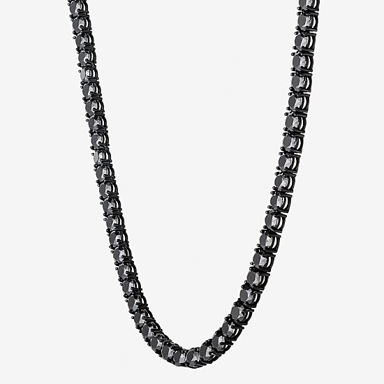 Shaquille O'Neal XLG™ Mens Black Cubic Zirconia Stainless Steel 22 Inch Tennis Necklace