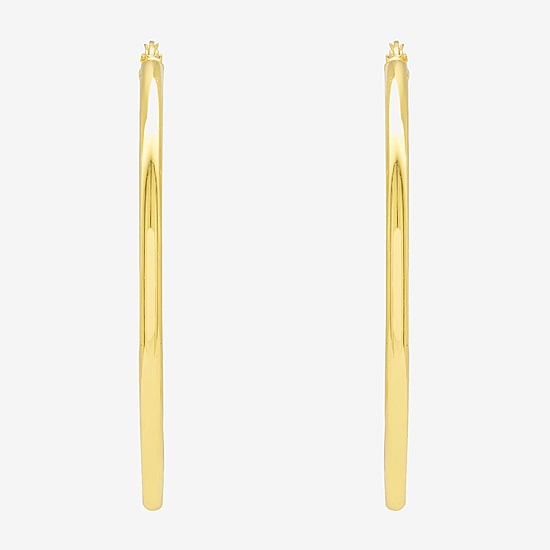 14K Gold over Silver 50mm Hoop Earrings