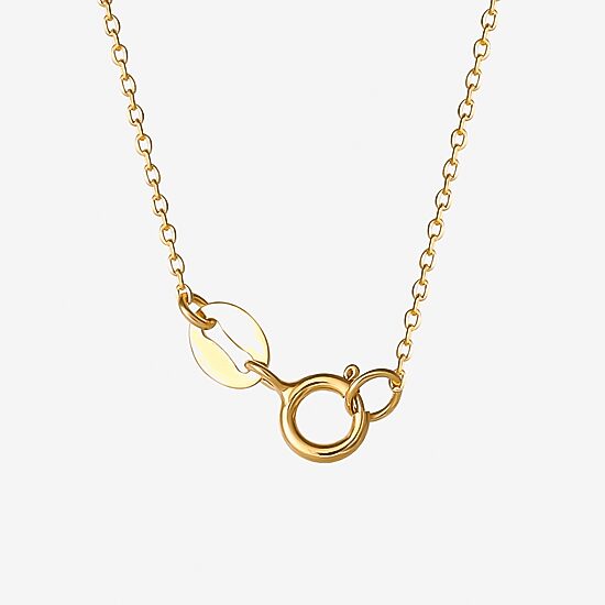 DiamonArt® Womens White Cubic Zirconia 14K Gold Over Silver Heart Pendant Necklace