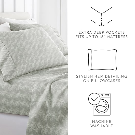 Casual Comfort Dashed Lines Patterned Sheet Set
