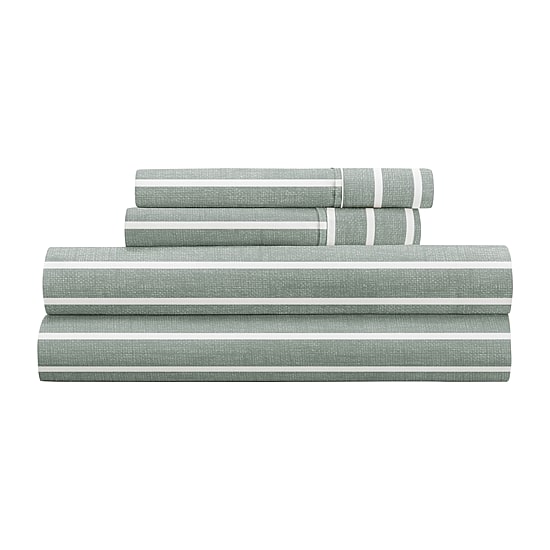 Casual Comfort Distressed Awning Patterned Sheet Set