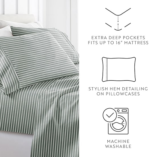 Casual Comfort Distressed Awning Patterned Sheet Set