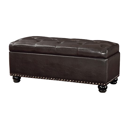 Convenience Concepts 9th Avenue Storage Tufted Nailhead Trim Bench