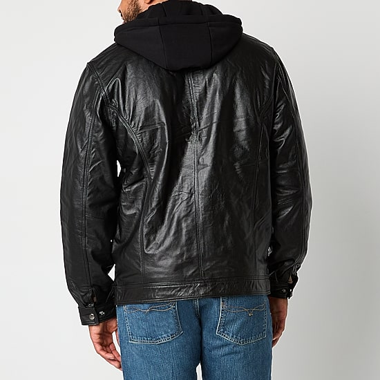 Victory Mens Big and Tall Leather Midweight Jacket