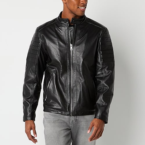 Victory Mens Leather Midweight Jacket, X-large, Black