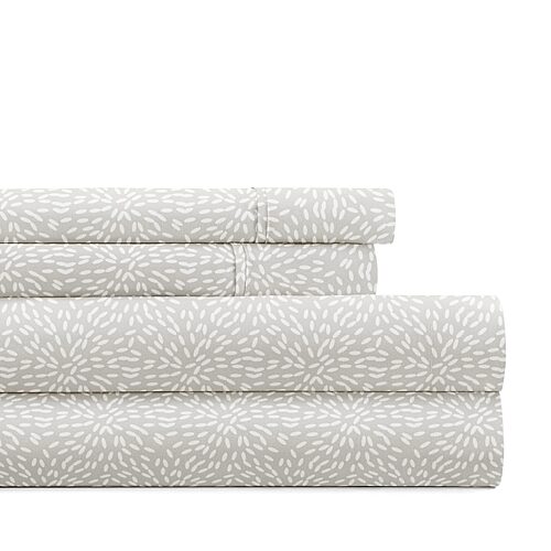 Casual Comfort Modern Circles Patterned Sheet Set, One Size, Gray