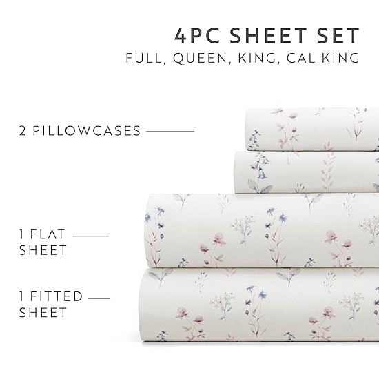 Casual Comfort Painted Meadow Patterned Sheet Set