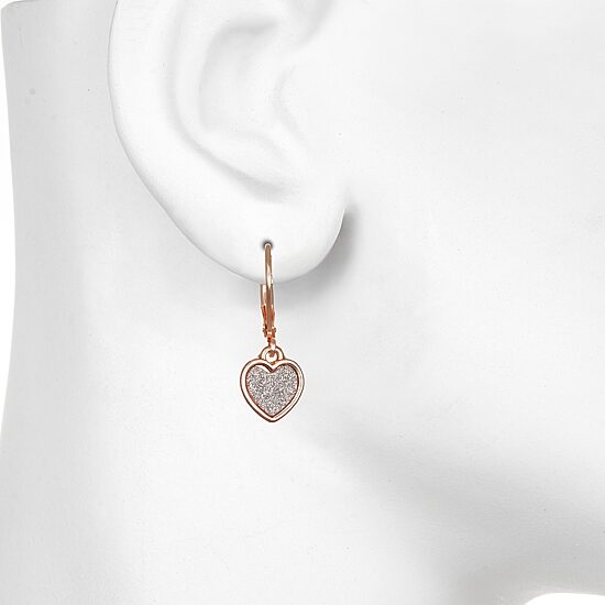 Bijoux Bar Delicates Womens Heart Drop Earrings