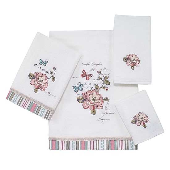 Avanti Butterfly Garden Floral Bath Towel