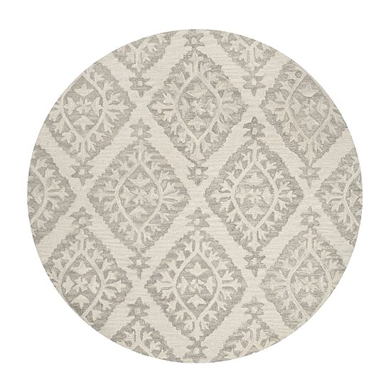 Safavieh Micro-Loop Collection Tracery Damask Round Area Rug