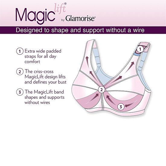 Glamorise Magic Lift® Support Seamless Full Coverage T-Shirt Unlined Full Coverage Bra 1070