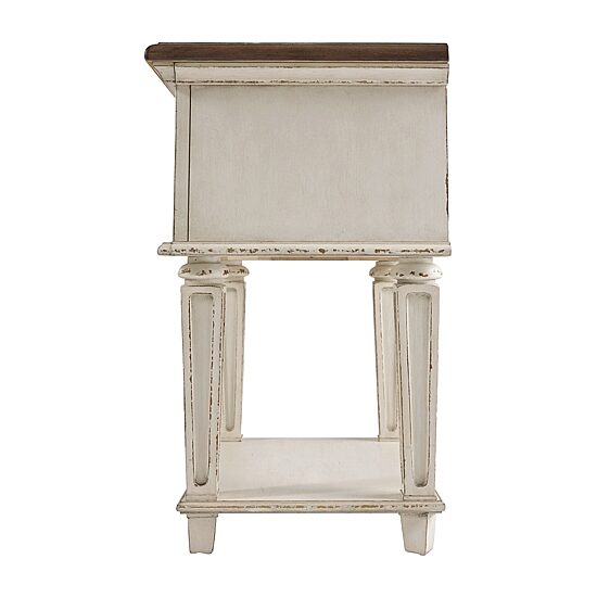 Signature Design by Ashley Realyn 24" 1 Drawer Nightstand in Chipped White