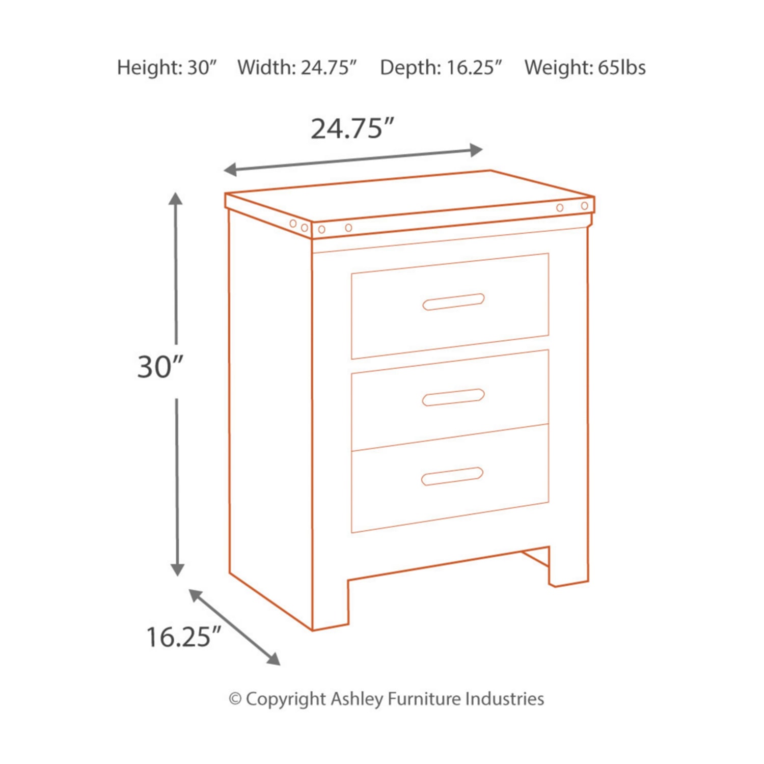 Signature Design by Ashley® Trinell Bedroom Collection 2-Drawer Nightstand