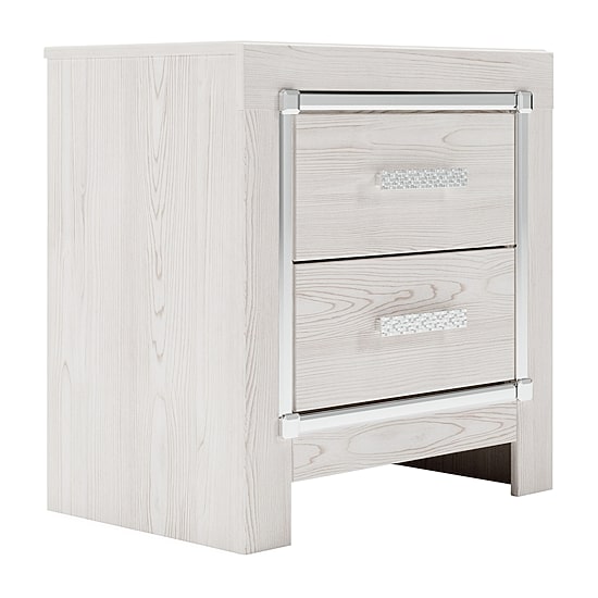 Signature Design by Ashley Altyra 2-Drawer Nightstand in White