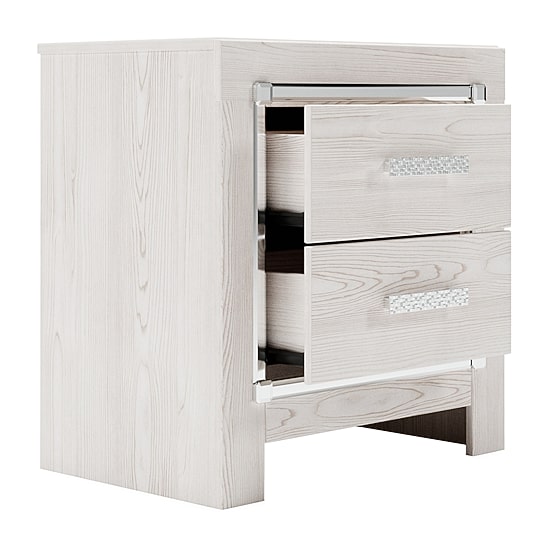 Signature Design by Ashley Altyra 2-Drawer Nightstand in White