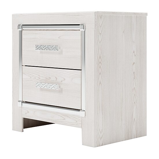 Signature Design by Ashley Altyra 2-Drawer Nightstand in White