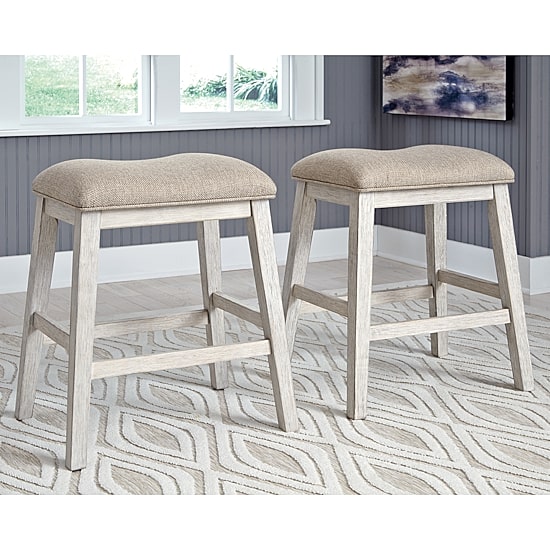 Signature Design by Ashley® Skempton Kitchen + Dining Furniture Collection 2-pc. Counter Height Upholstered Bar Stool